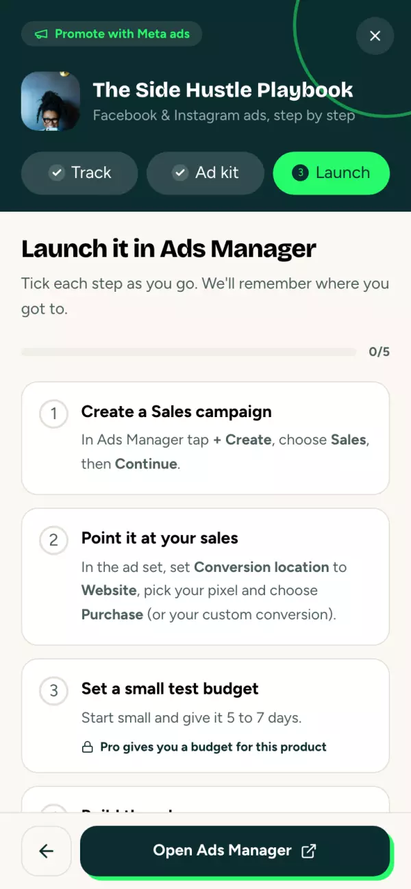 The launch checklist