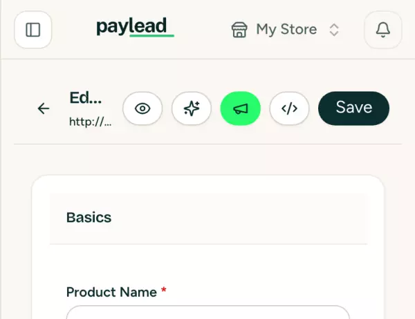 The green megaphone opens Promote with Meta ads